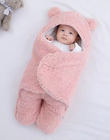 SnuggleSoft Organic Cotton Baby Swaddle Blanket – Ultra-Soft, Adjustable, Breathable Newborn Wrap for Safe Sleep and Cozy Comfort(Assorted Colors)