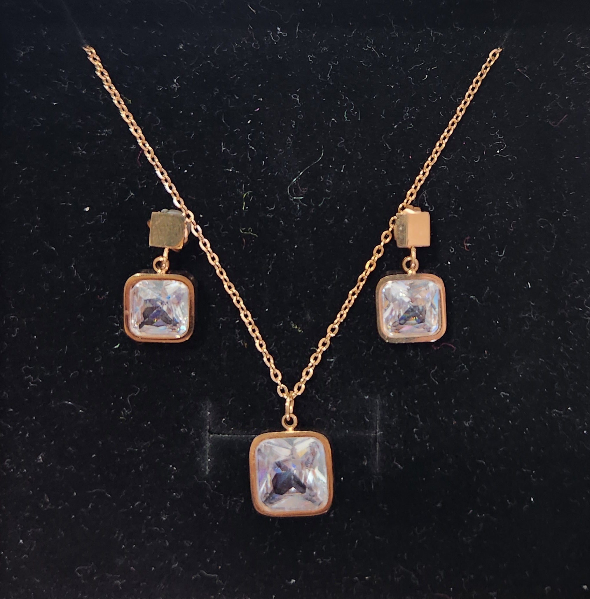 Square Crystal Chain Set