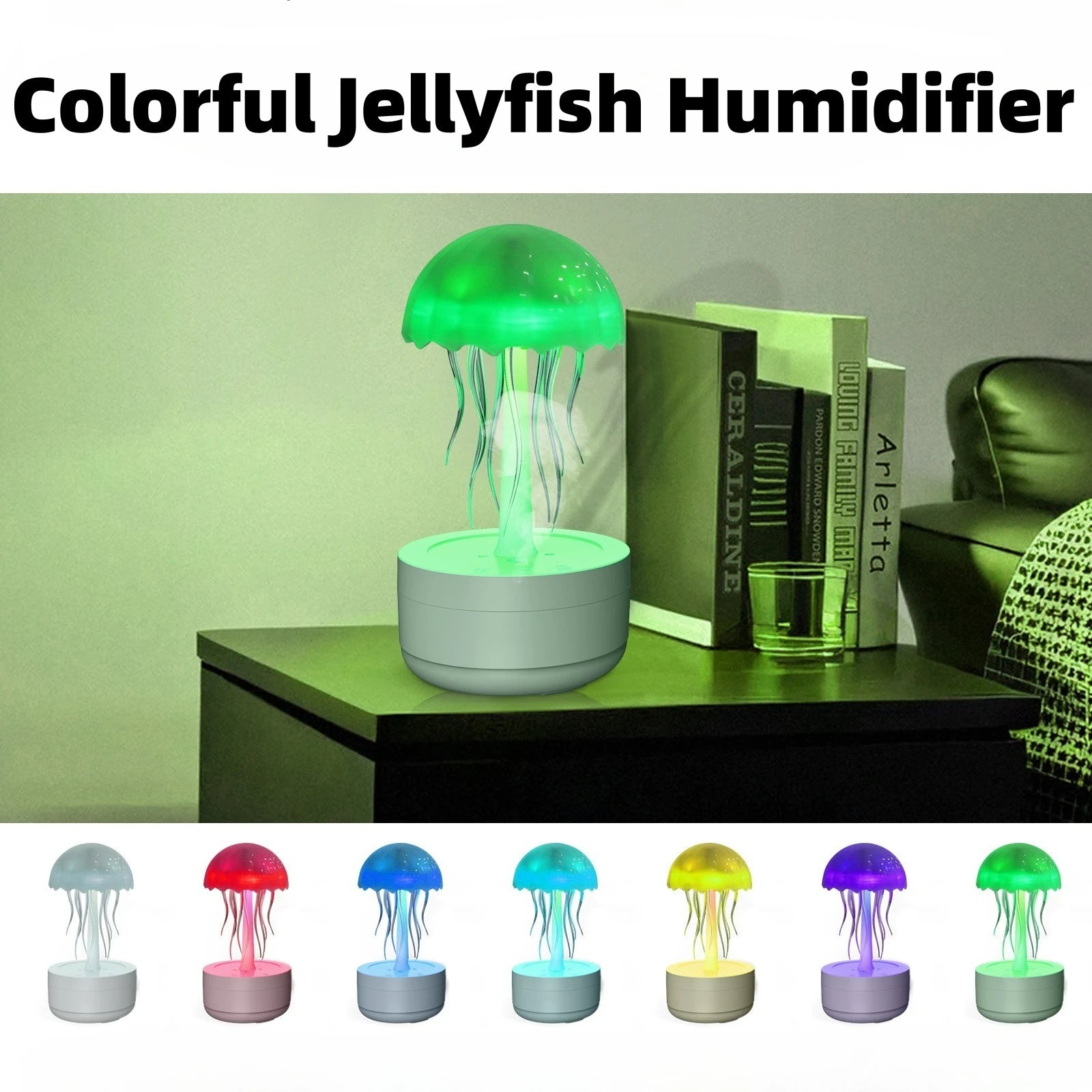 Jellyfish Humidifier & Colorful Night Light Essential Oil Diffuser 🐙