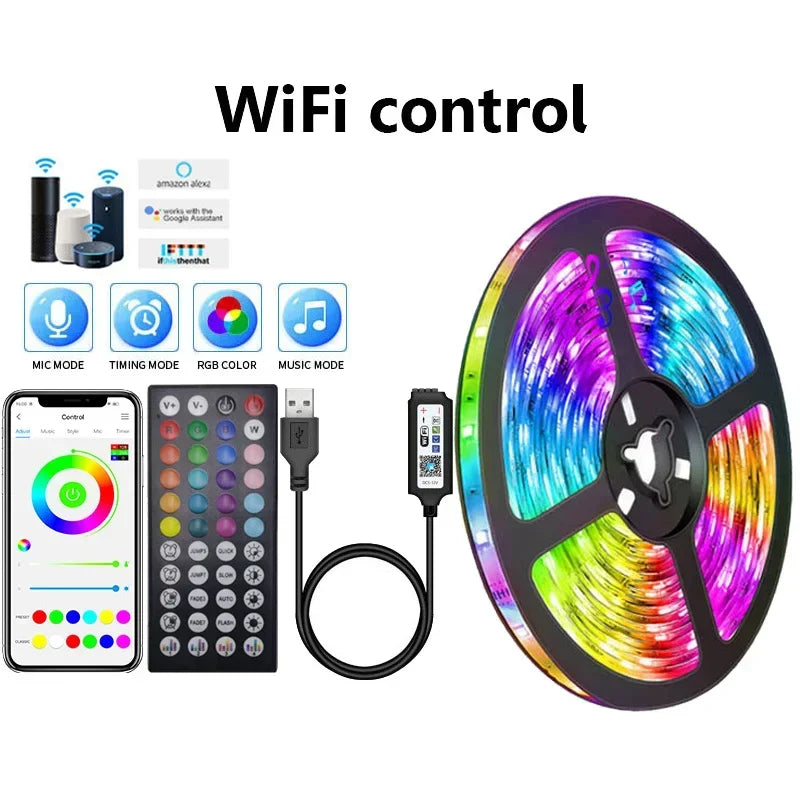 USB LED Strip Lights - APP Control RGB Flexible Tape 🌈