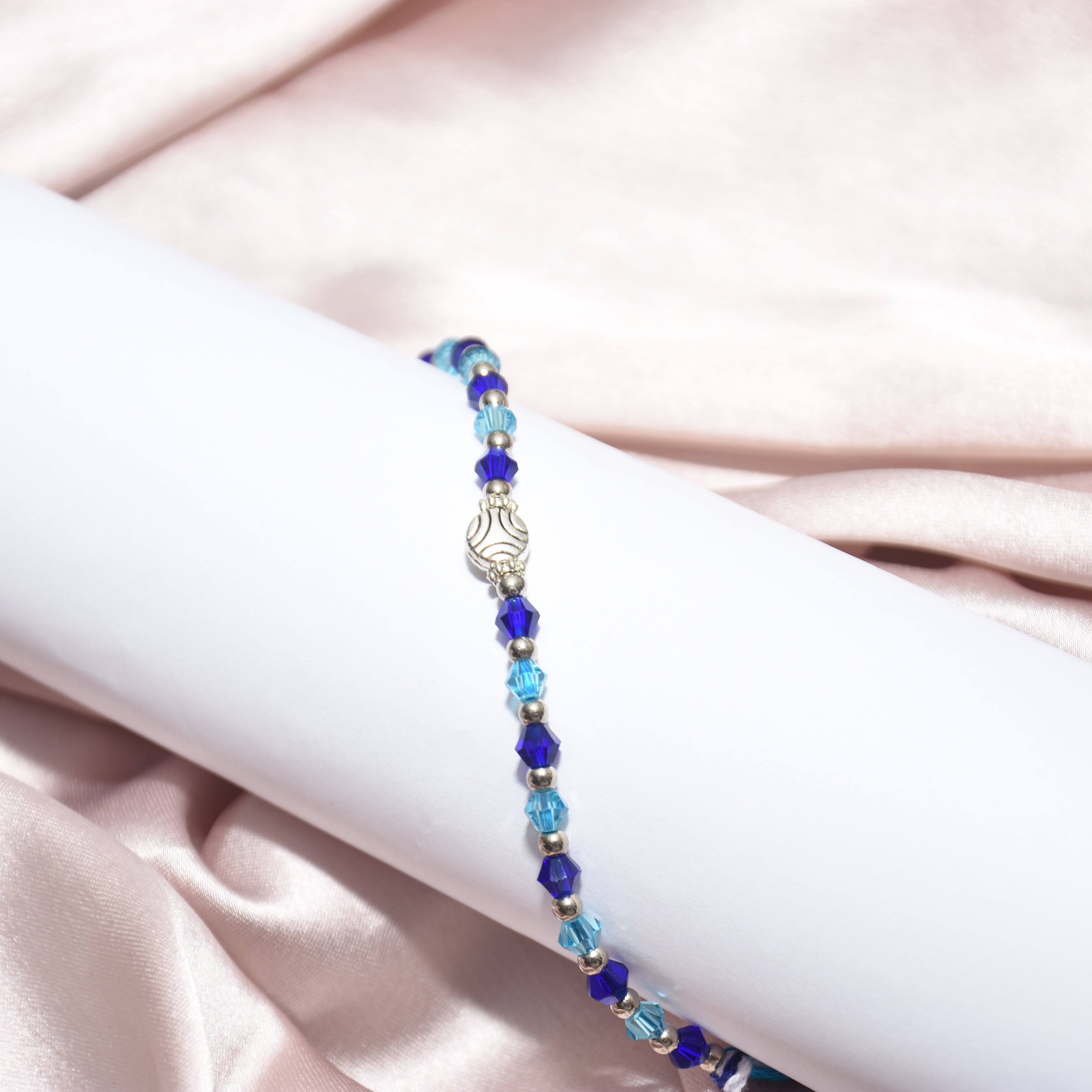 Pearl Designer - Blue Pearl Rakhi