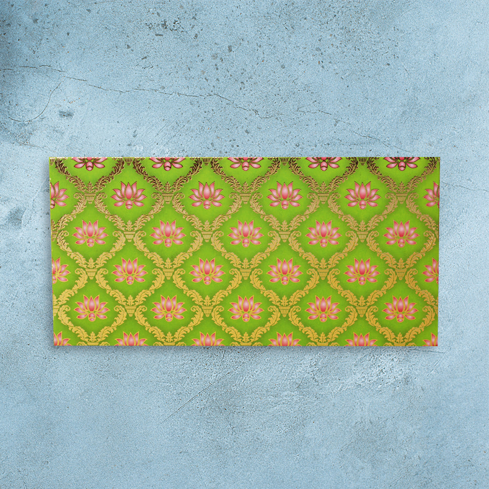 Green Floral Envelope | Pack of 9Pcs | Premium