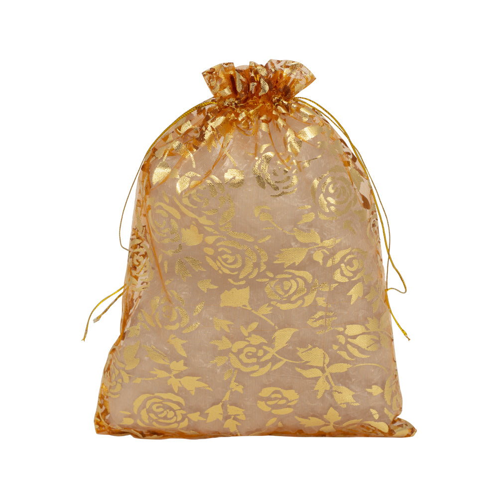 Tissue Potli- Floral Gold foil