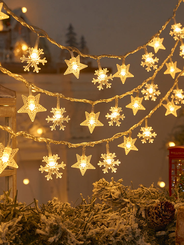 Snowflake String Lights - Xmas Tree & Home Decor ❄️🎄