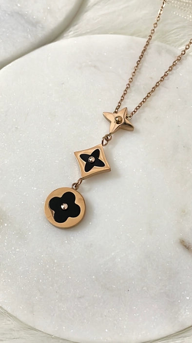 LV Drop - Black Necklace