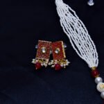 Red Meenakari long neckace - Image 3