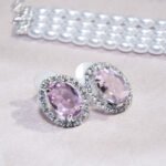 Classic pink stone and AD-studded pearl choker - Image 2