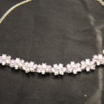 Rhodium Plated Silver American Diamond Studded Flower Shaped Neckalce - Image 6