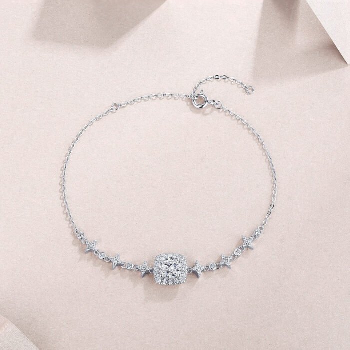 Bracelet S925 Silver 1 Karat Moissanite Bracelet - Image 2