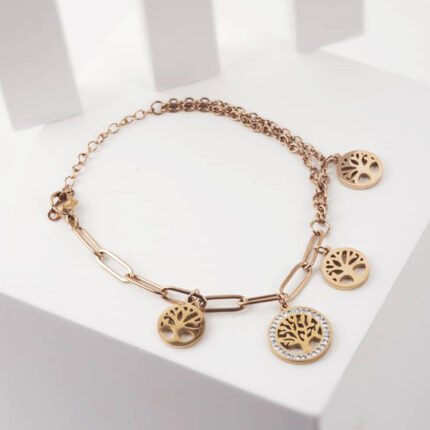 4 Tree Charm Bracelet