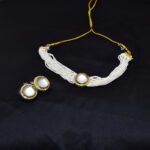 Gold Tone Multistrand Beaded Kundan Choker Necklace - Image 2