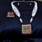 Red Meenakari long neckace