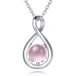 Birthstone Octagonal Pendant Sterling Silver Zircon Four Claw Necklace - Image 6