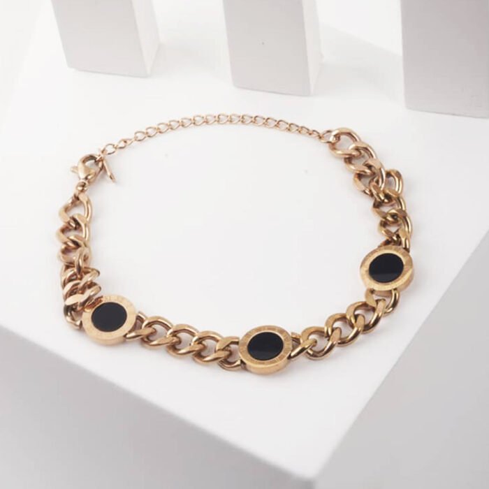 Black Roman Chain Bracelet - Image 1