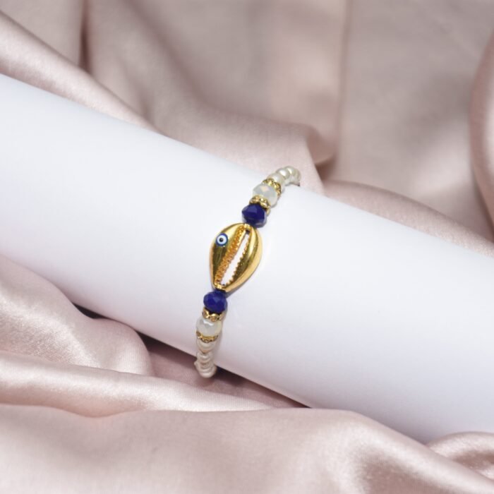 Cowrie Seashell Evil Eye Rakhi - Image 1
