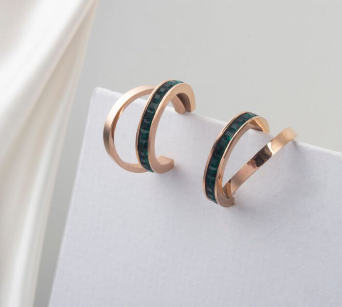 Green Mini Hoop Earring - Image 1