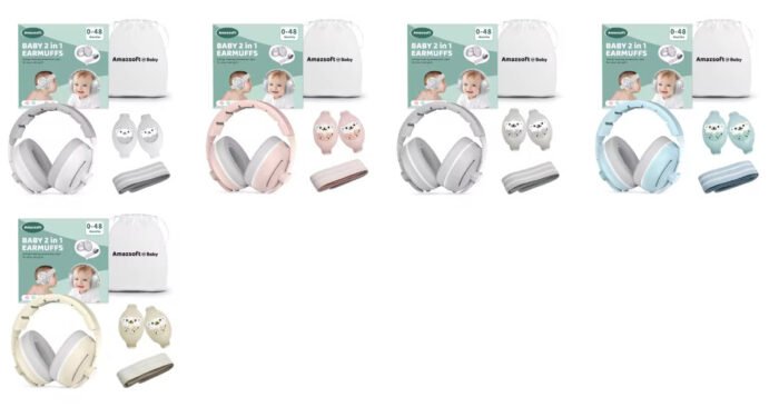 SnuggleSafe Noise-Cancelling Baby Headphones – Adjustable, Volume-Limiting, Soft Cushioned Ear Protection for Toddlers and Infants(Assorted Colors) - Image 1