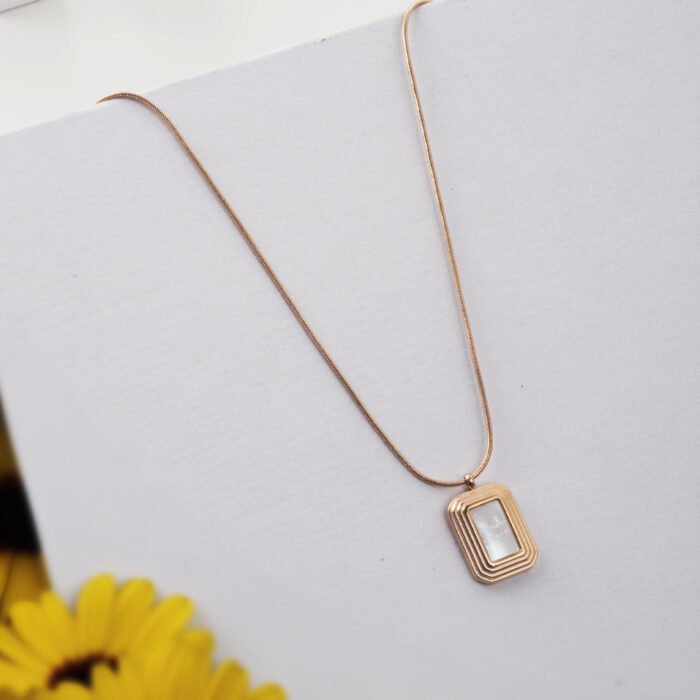 MOP Frame Necklace - Image 1