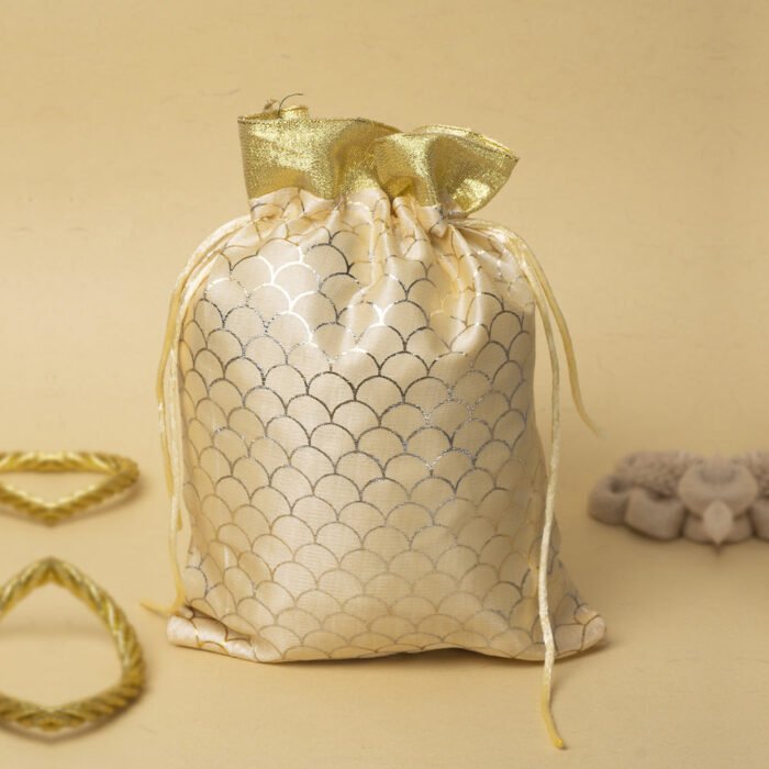 Satin Potli- Beige - Image 1
