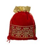 Velvet Potli- Red - Image 2