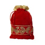 Velvet Potli- Red - Image 2