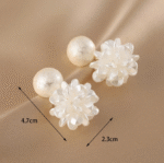 Elegant Flower Design Crystal Earrings | Fashionable Jewelry for Party & Banquet Outfits - Image 4