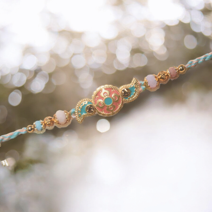 Designer Multi Colour Rakhi - Image 1