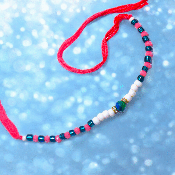 Multi Color Pearl Rakhi - Image 1